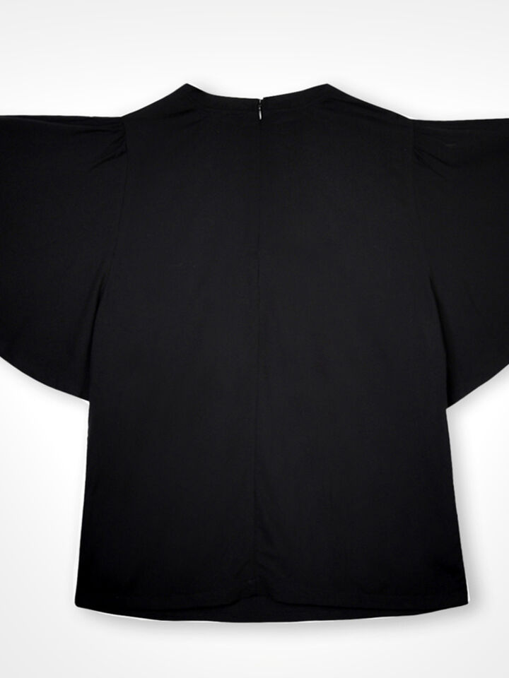 Solid Top with Frill Sleeves image number 8
